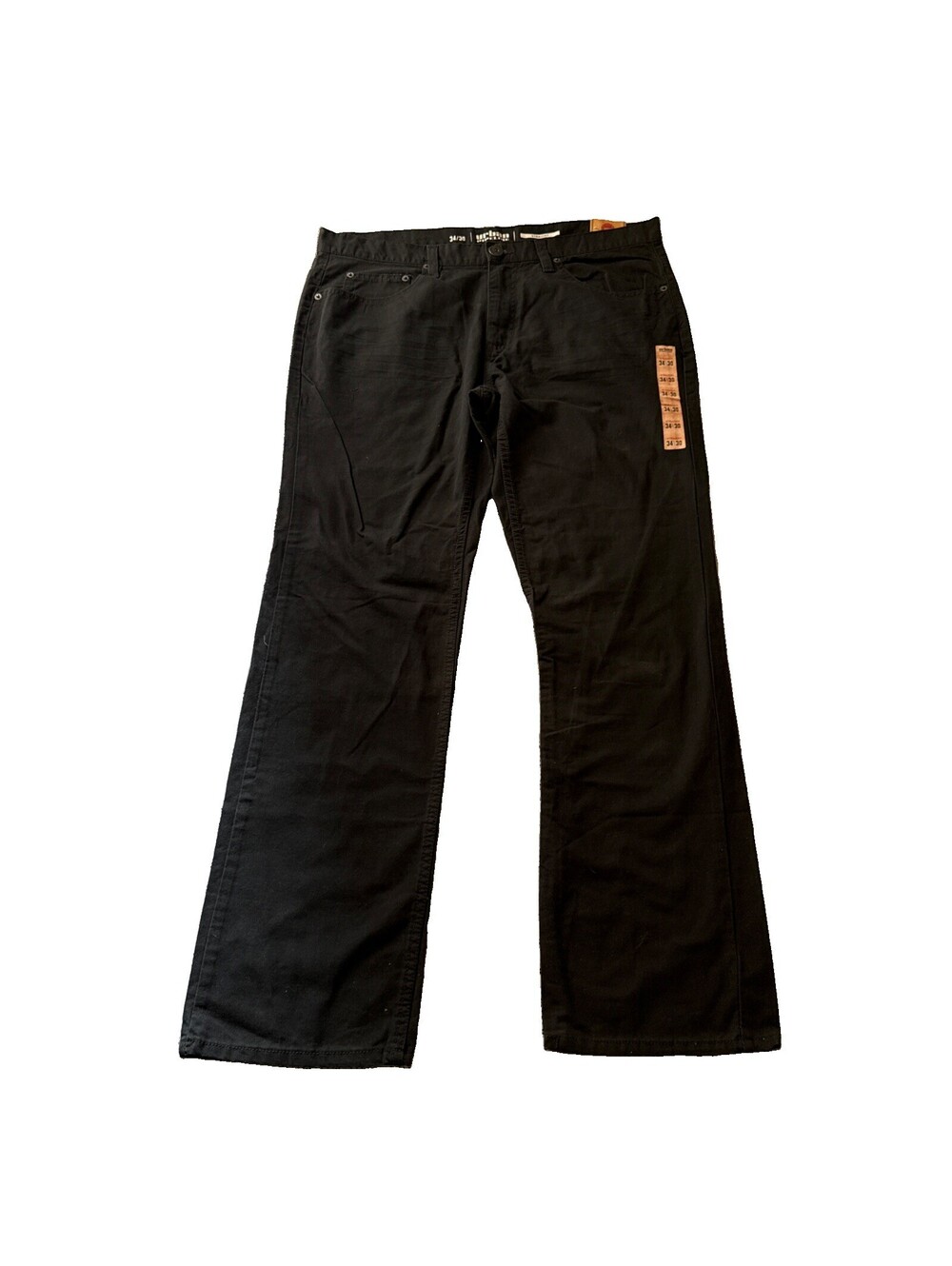URBAN PIPELINE Canvas Pants Mens 34x30 Pepper Gray Black 5-Pocket Max Flex NWT